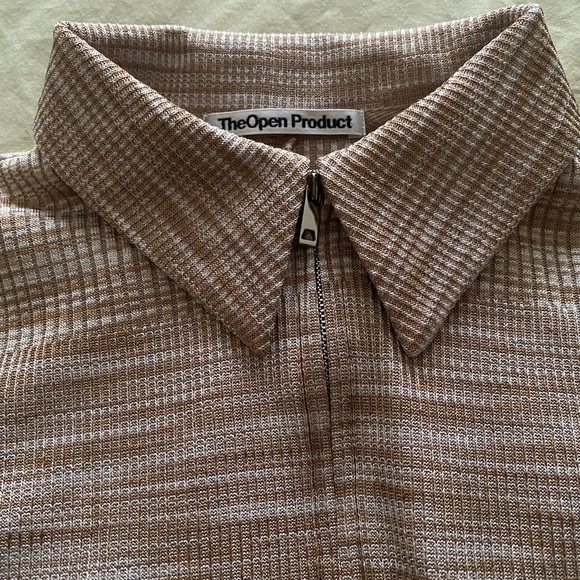 TheOpen Product two way double zipped fitted collared shirt blouse zipper - Picture 13 of 14